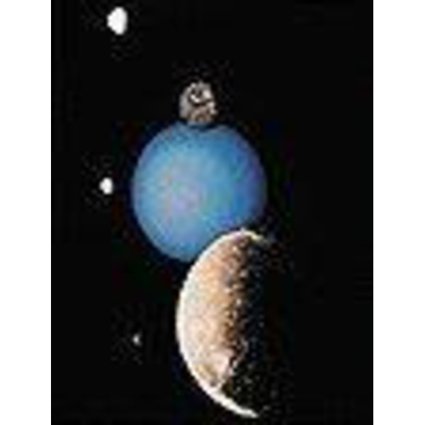 Poster Uranus with moons