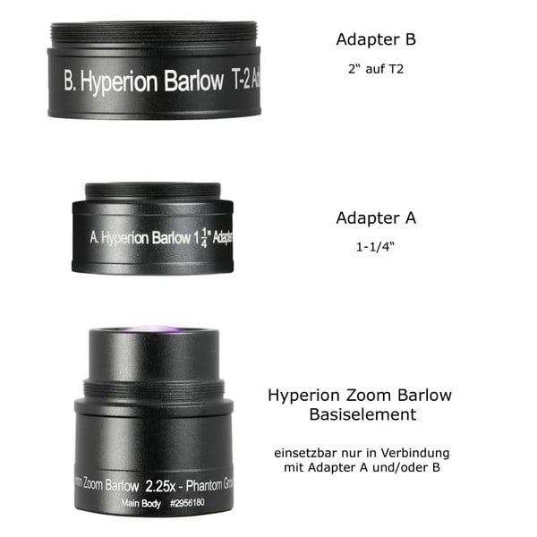 Baader Hyperion zoom Barlow-lens - 2,25x