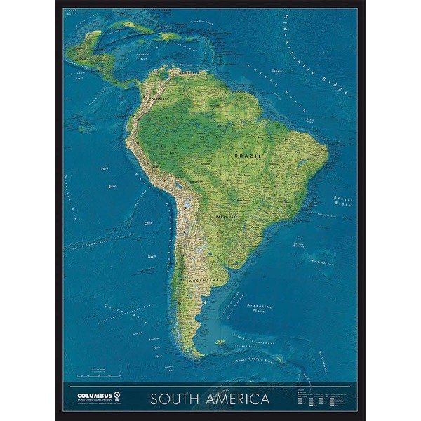 Columbus Continentkaart Zuid-Amerika KK2021SA