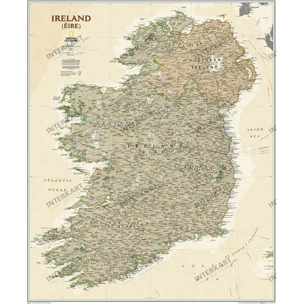 National Geographic Kaart Irland (76 x 91 cm)