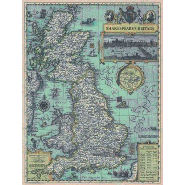 National Geographic Landkaart Shakespeare´s Britannien (Engels)