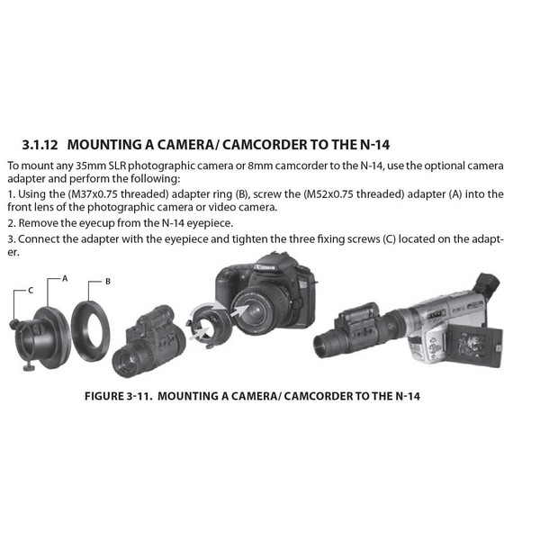 Armasight Camera-adapter #46 (NYX-14, NYX-14 PRO, NYX-7 PRO, N14, N14 PRO, N15)
