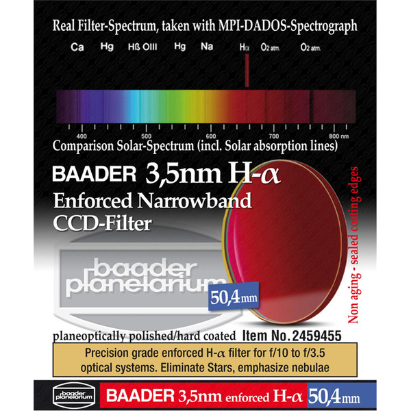 Baader Filters Ultra-Narrowband 3.5nm H-alpha CCD-Filter 50,4mm