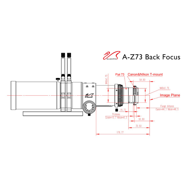 William Optics Apochromatische refractor AP 73/430 Super ZenithStar 73 Red OTA
