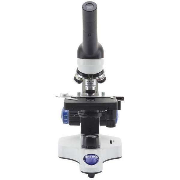 Optika Microscoop Mikroskop B-20CR, monokular, LED, mit aufladbaren Akkus