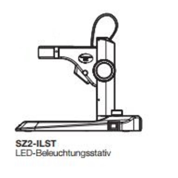 Evident Olympus Statief met vaste arm LED Illuminator Stand SZ2-ILST-8, reflected/transmitted light, rack & pinion