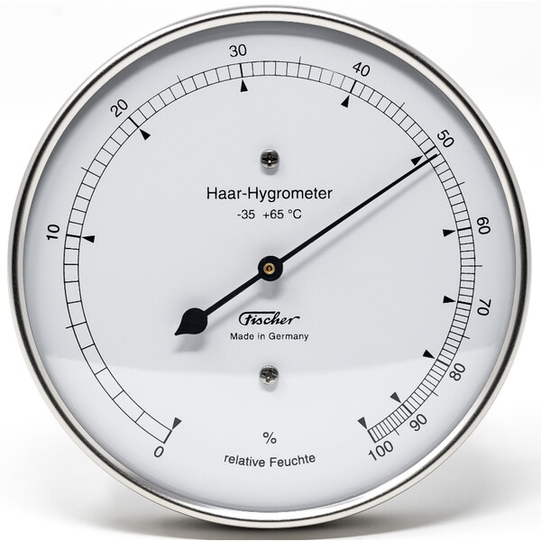 Fischer Weerstation Hair-Hygrometer Stainless Steel