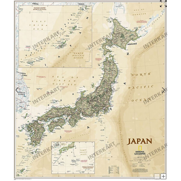 National Geographic Kaart Japan (Engels)