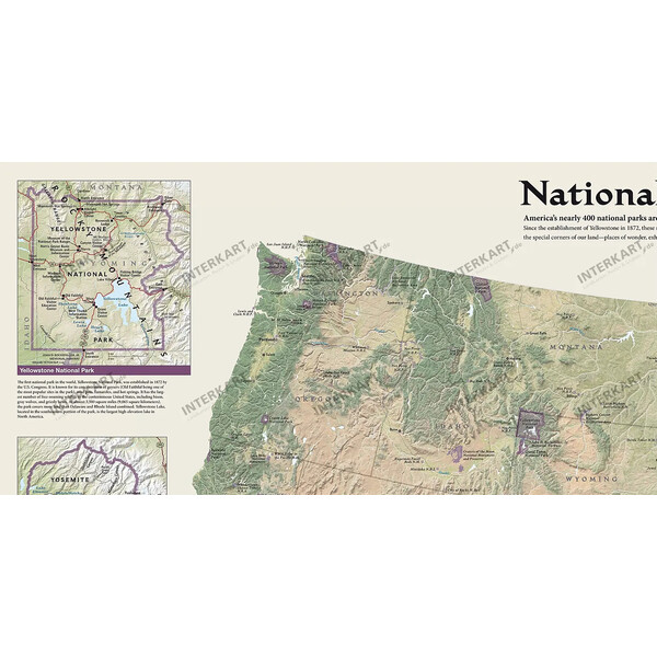 National Geographic Kaart US National Parks (106 x 76 cm)