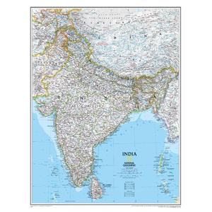 National Geographic Kaart India (Engels)