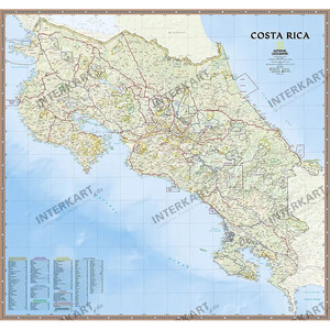 National Geographic Kaart Costa Rica (96 x 91 cm)
