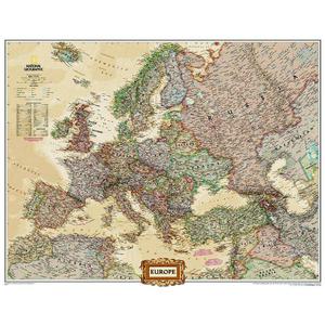 National Geographic continentkaart Antieke kaart van Europa, groot, politiek, gelamineerd (Engels)