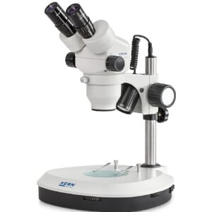 Kern Stereo zoom microscoop OZM 542, Bino, 7-45x, HSWF10x23, Auf-Durchlicht, 3W LED
