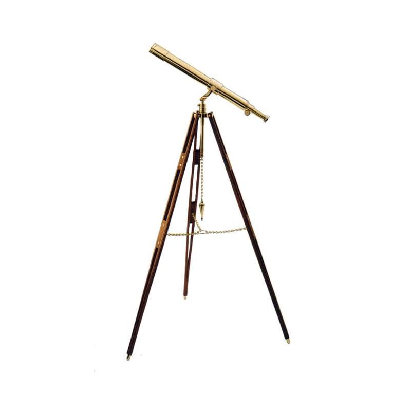 The Glass Eye Messing telescoop Cape-Cod All Brass statief, uit eikenhout