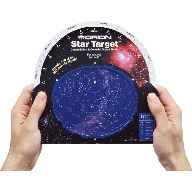 Orion Sterrenkaart Star Target Planisphere 30-50 degree north