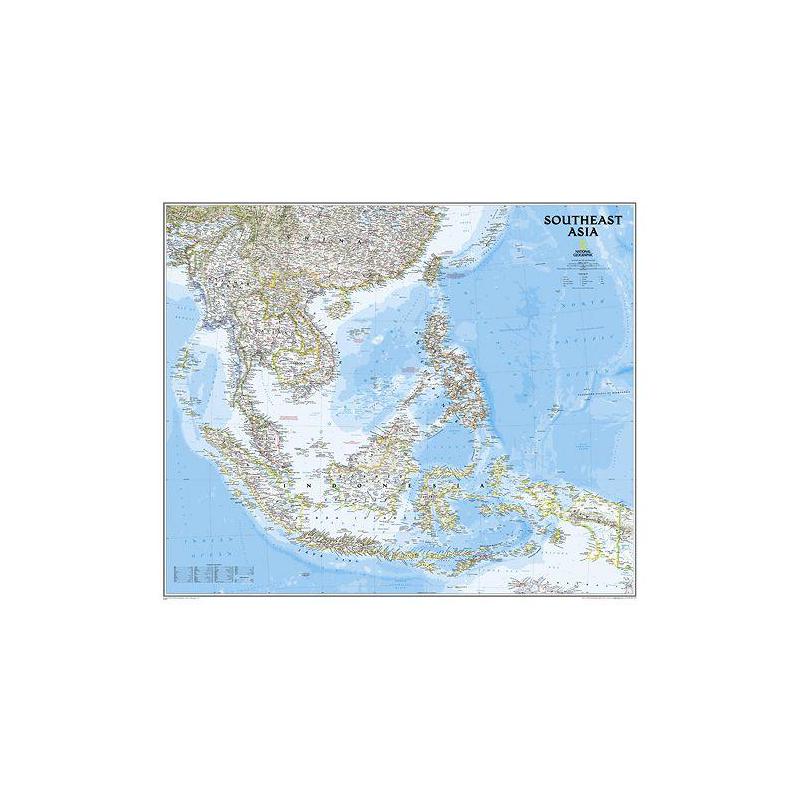 National Geographic Regionale kaart Zuid-Azië (Engels)