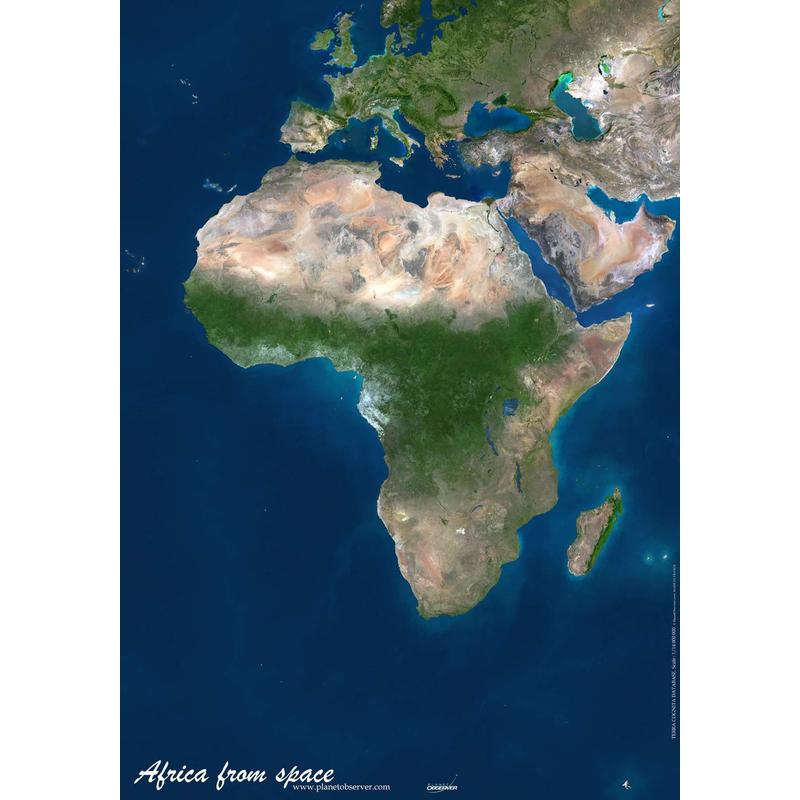 Planet Observer continentkaart Africa