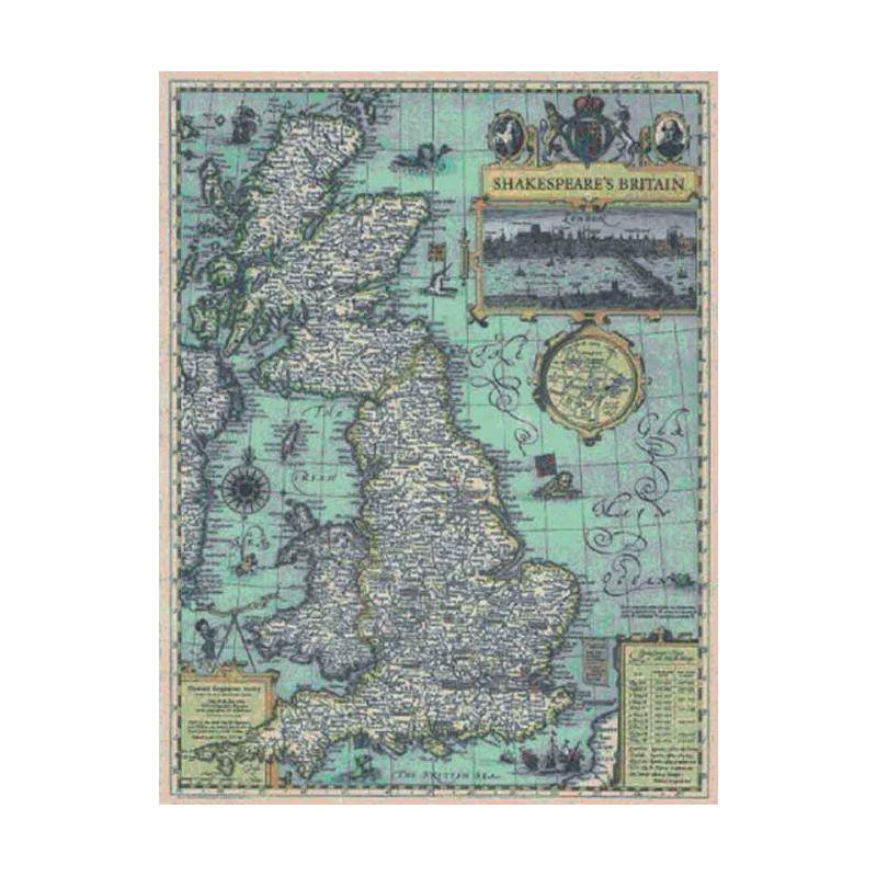 National Geographic Landkaart Shakespeare´s Britannien (Engels)