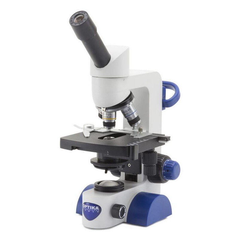 Optika Microscoop B-63, mono, 40-600x, LED, Akku, Kreuztisch