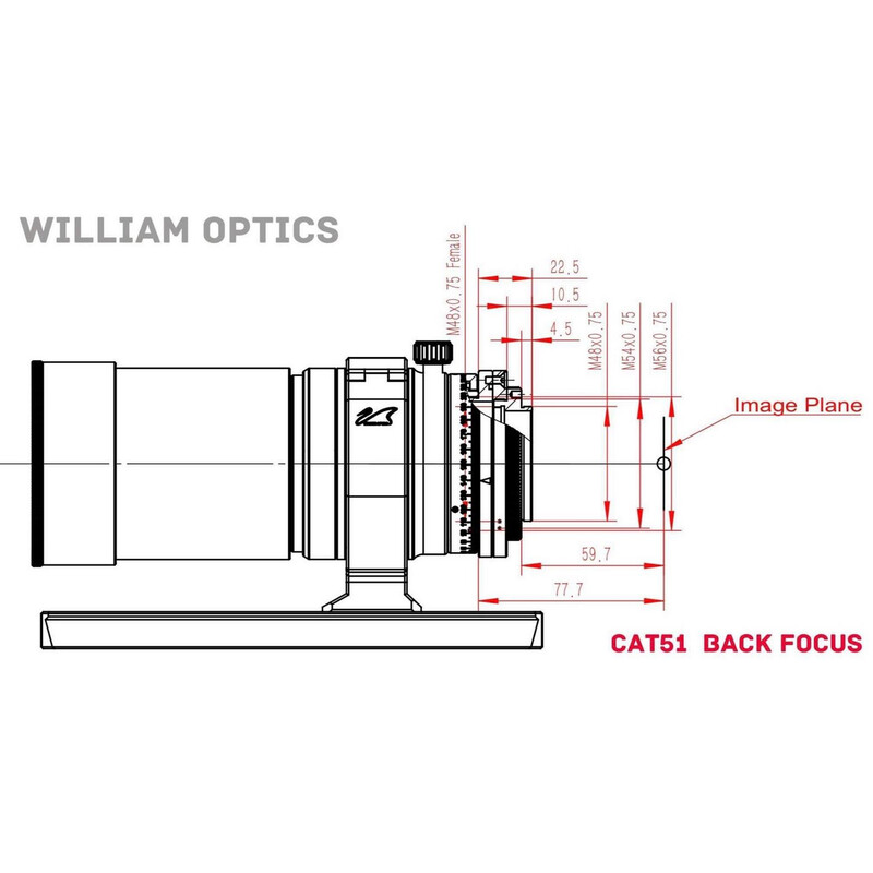 William Optics Apochromatische refractor AP 51/250 SpaceCat 51 OTA