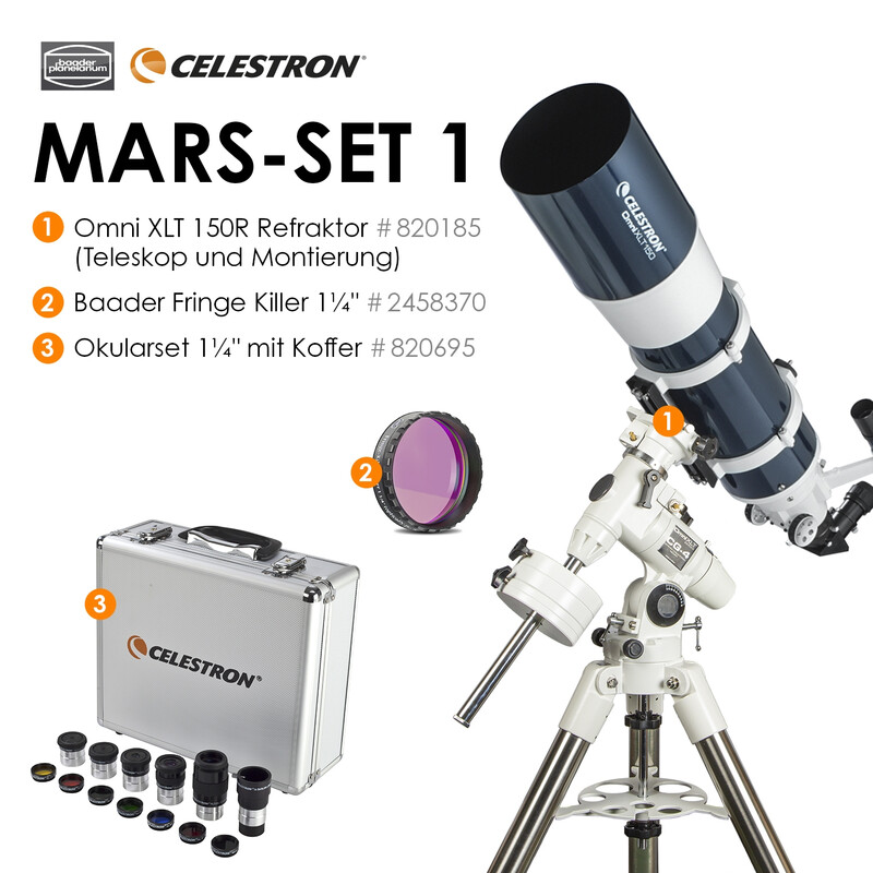 Celestron Telescoop AC 150/750 Omni XLT CG-4 Mars-Set