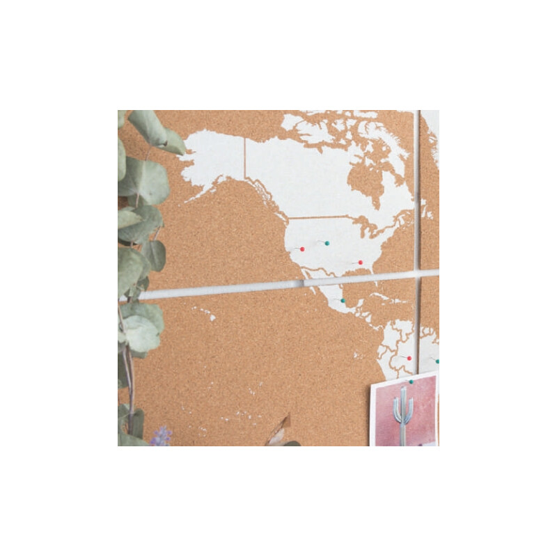 Miss Wood Wereldkaart Puzzle Map XL - White
