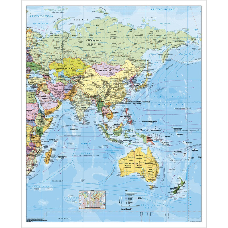 Stiefel Regionale kaart Azië (Engels)