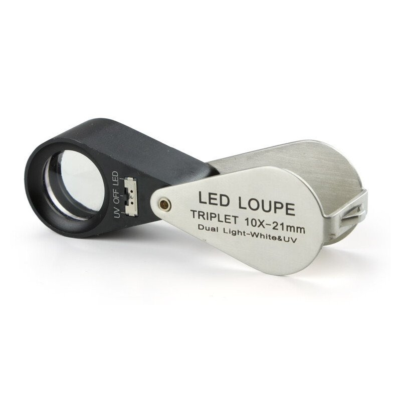 Euromex Vergrootglazen Klapp-Lupe PB.5034-LUV, 10x achromatisch, LED, UV
