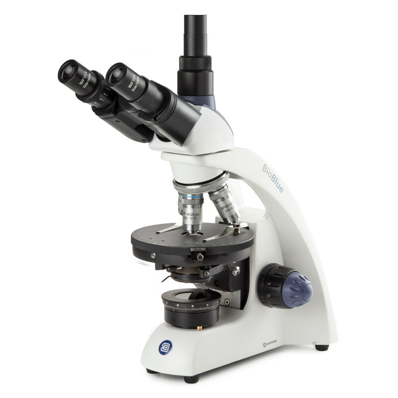 Euromex Microscoop Mikroskop BioBlue, BB.4243-P-HLED,trino, Pol, DIN, 40x-600x, 10x/18, LED, 1W
