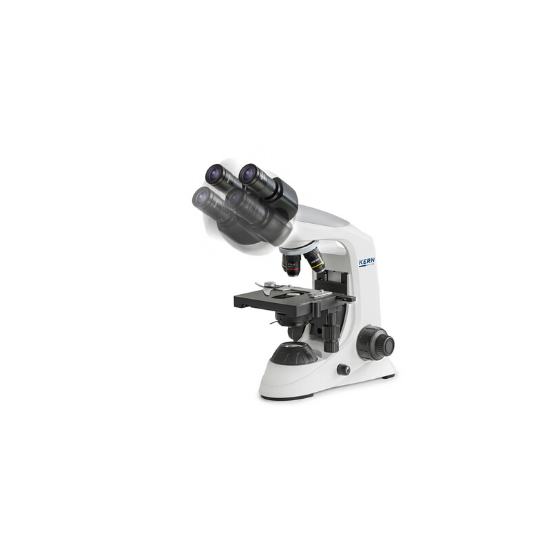 Kern Microscoop Mikroskop Bino Achromat 4/10/40/100, HWF10x18, 3W LED, OBE 132